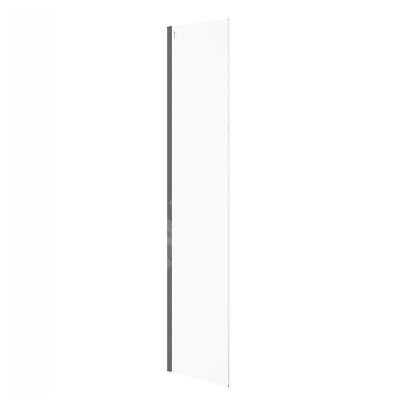 Cersanit Mille - Paroi latérale fixe pour Walk-In, 50x200 cm, noir/verre clair S161-016 Cersanit Mille - Paroi latérale fixe pour Walk-In, 50x200 cm, noir/verre clair S161-016