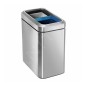 Simplehuman Poubelles - Poubelle ouverte de tri sélectif 20 l, inox brossé CW1470