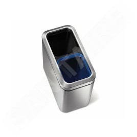 Simplehuman Poubelles - Poubelle ouverte de tri sélectif 20 l, inox brossé CW1470