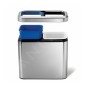 Simplehuman Poubelles - Poubelle ouverte de tri sélectif 20 l, inox brossé CW1470