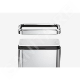 Simplehuman Poubelles - Poubelle ouverte de tri sélectif 20 l, inox brossé CW1470