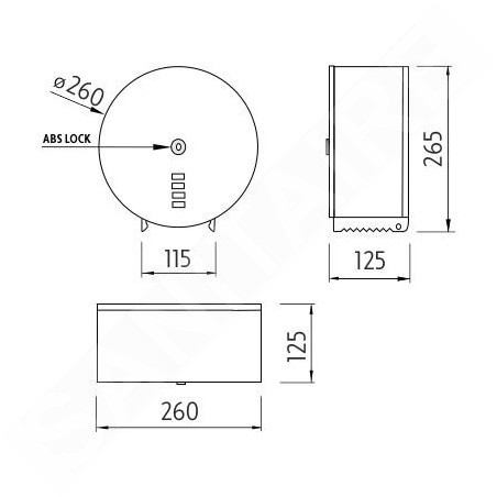 Nimco Autres - Porte-rouleaux de rechange, inox brossé HPM 27055-10