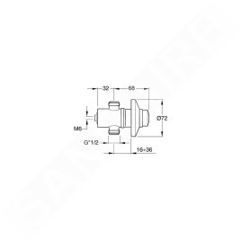 Sapho Silfra Quik - Robinet encastré de douche, auto-obturateur, chrome QK15051