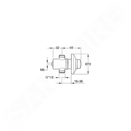 Sapho Silfra Quik - Robinet encastré de douche, auto-obturateur, chrome QK15051
