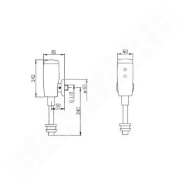 Hansa Electra - Détecteur de chasse d'eau électronique pour urinoir, Bluetooth, chrome 09440179