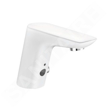 Kludi Balance - Mitigeur de lavabo électronique, blanc/chrome 5220091