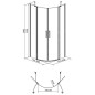 Cersanit Moduo - Cabine de douche 80x80 cm, chrome/verre clair S162-009
