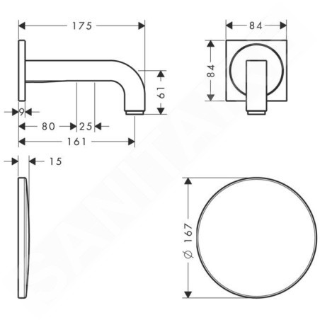 Axor Citterio - Mitigeur de lavabo électronique encastré, chrome 39117000