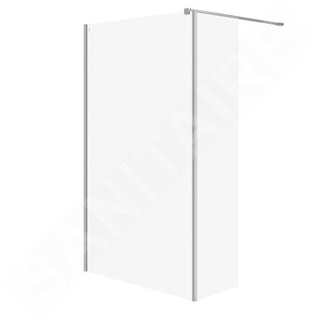 Cersanit Mille - Paroi de douche Walk-In, 120x200 cm, chrome/verre clair S601-175