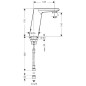 Hansgrohe Metris S - Mitigeur de lavabo électronique sans contrôle de la température à piles, chrome 31101000