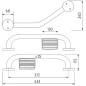 Nimco Poignées - Main courante cassée, 433x240 mm, acier inoxydable BM 7035LZ-18