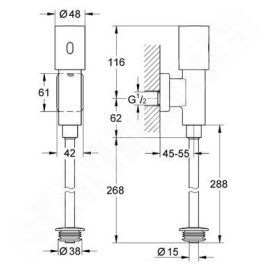 Grohe Tectron - Électroniquelectronique infrarouge pour urinoir, chrome 37426000