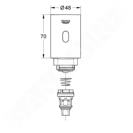 Grohe Tectron - Unité de conversion, chrome 37427000