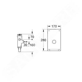 Grohe Robinets poussoirs - Chasse d'eau à pression pour installation encastrée 42902000