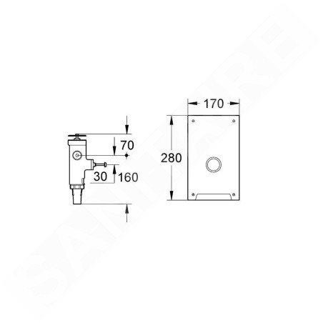 Grohe Robinets poussoirs - Chasse d'eau à pression pour installation encastrée 42902000