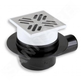 Novaservis Accessoires - Siphon de sol, latéral, 105 x 105/50 mm, acier inoxydable 450,0