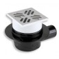 Novaservis Accessoires - Siphon de sol, latéral, 105 x 105/50 mm, acier inoxydable 450,0
