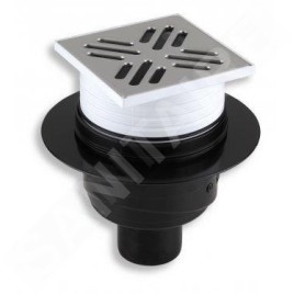 Novaservis Accessoires - Fond de siphon de sol, 105 x 105/50 mm, acier inoxydable 451,0