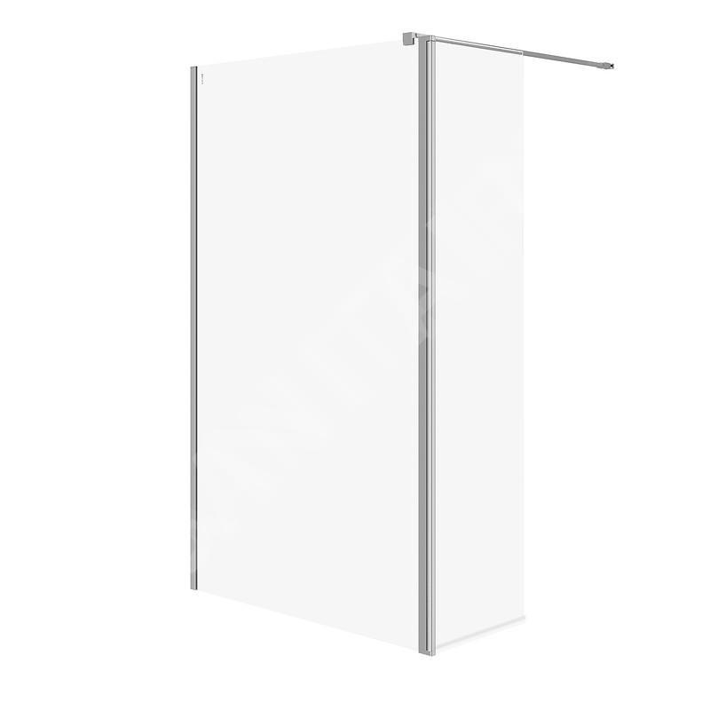 Cersanit Mille - Paroi de douche Walk-In, 120x200 cm, chrome/verre clair S601-181