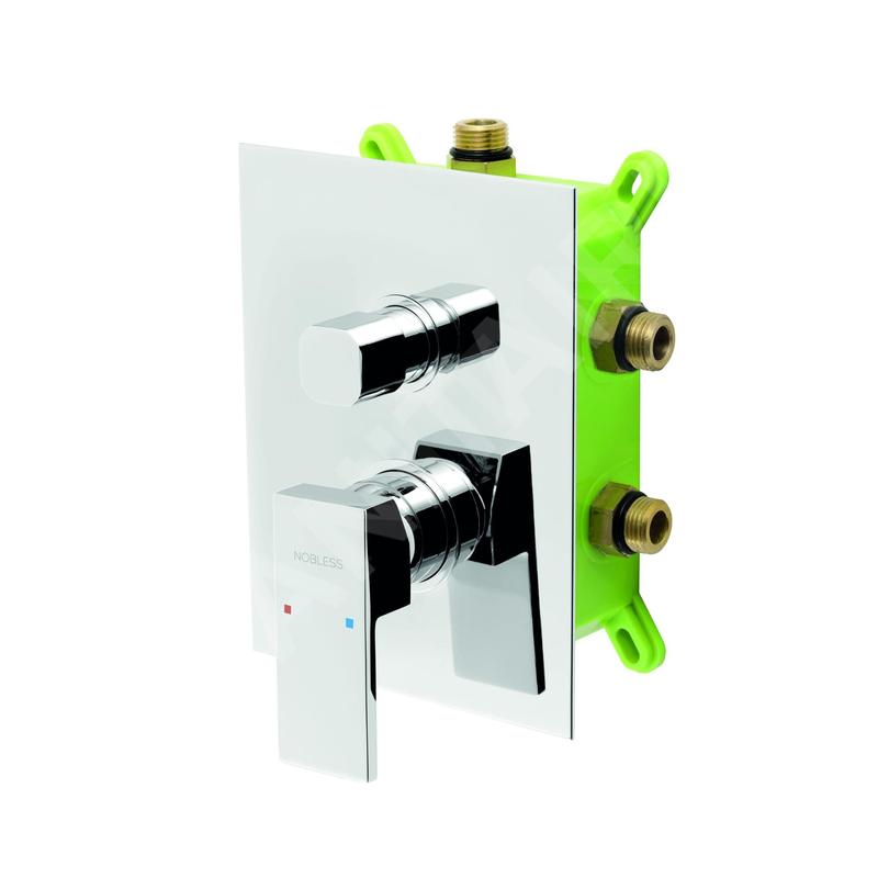 Novaservis Nobless Edge - Robinetterie à encastrer pour 3 sorties avec corps, chrome BOX36051RX,0 Novaservis Nobless Edge - Robinetterie à encastrer pour 3 sorties avec corps, chrome BOX36051RX,0