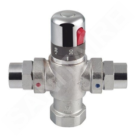 Sapho Robinets non mélangeur - Mitigeur thermostatique pour 4 à 8 points d’alimentation, chrome TMTCOM