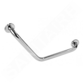 Novaservis Accessoires de salles de bain - Poignée angulaire avec capuchons, 400x400 mm, acier inoxydable poli R66404,44