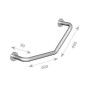 Novaservis Accessoires de salles de bain - Poignée angulaire avec capuchons, 400x400 mm, acier inoxydable poli R66404,44 Novaservis Accessoires de salles de bain - Poignée angulaire avec capuchons, 400x400 mm, acier inoxydable poli R66404,44