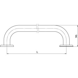 Novaservis Accessoires de salles de bain - Main courante droite 300 mm, blanc R6630,11