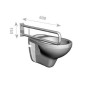 Novaservis Accessoires de salles de bain - Poignée double 564 mm, acier inoxydable poli R6660,44 Novaservis Accessoires de salles de bain - Poignée double 564 mm, acier inoxydable poli R6660,44