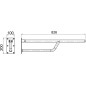 Novaservis Accessoires de salles de bain - Poignée pliante simple 826 mm, blanche R66800,11 Novaservis Accessoires de salles de bain - Poignée pliante simple 826 mm, blanche R66800,11