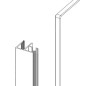 Cersanit Mille - Profil d’angle, hauteur 200 cm, noir S900-2811