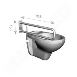 Novaservis Accessoires de salles de bain - Double main courante, longueur 850 mm, acier inoxydable poli R66813,44
