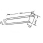 Novaservis Accessoires de salles de bain - Poignée double pliante 852 mm, blanche R66830,11 Novaservis Accessoires de salles de bain - Poignée double pliante 852 mm, blanche R66830,11