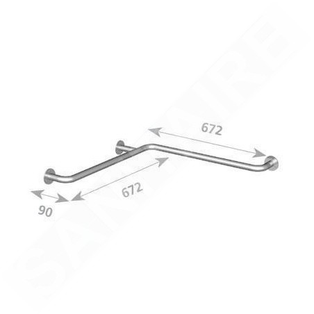 Novaservis Accessoires de salles de bain - Poignée, acier inoxydable poli R6690,44