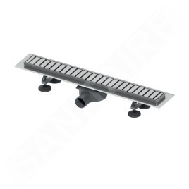 Tece Linus - Caniveau de douche droit RG WG 30.0645.0010, avec grille en acier inoxydable, longueur 800 mm 15100080