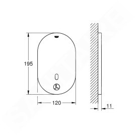 Grohe Eurosmart Cosmopolitan E Bluetooth - Électronique infrarouge pour mitigeur de douche thermostatique encastré, chrome