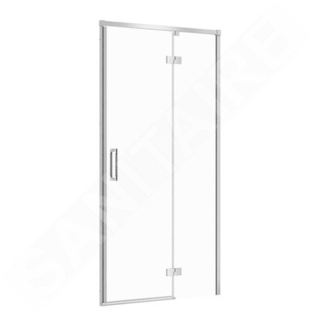 Cersanit Larga - Porte de douche 100x195 cm, droite, chrome/verre clair S932-117