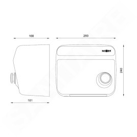 Sapho Accessoires - Sèche-mains électrique avec bouton, 1500 W, acier inoxydable 01250.B