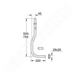 Grohe Accessoires - Tuyau de chasse d'eau 37112000