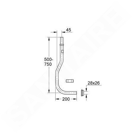 Grohe Accessoires - Tuyau de chasse d'eau 37112000
