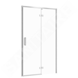 Cersanit Larga - Porte de douche 120x195 cm, droite, chrome/verre clair S932-118