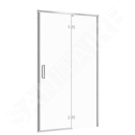 Cersanit Larga - Porte de douche 120x195 cm, droite, chrome/verre clair S932-118