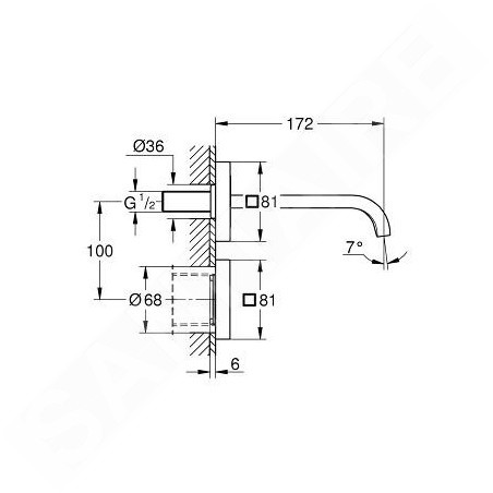 Grohe Eurocube E - Mitigeur électronique infrarouge pour montage encastré, chrome 36442000