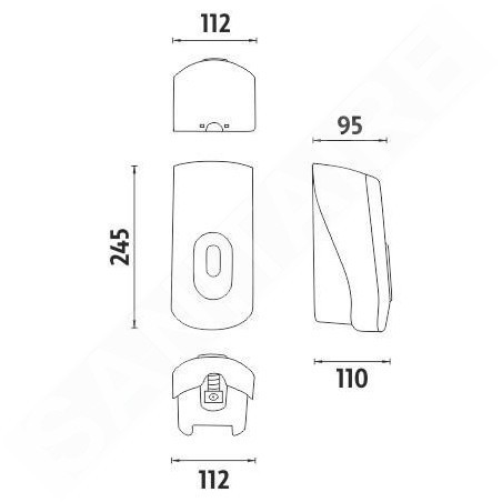 Nimco Autres - Distributeur de désinfectant, couleur argent métallisé HP 9531-DR-04