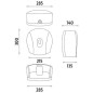 Nimco Autres - Distributeur de papier hygiénique, argent métallique HP 9555J-04
