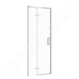 Cersanit Larga - Porte de douche 80x195 cm, gauche, chrome/verre clair S932-119