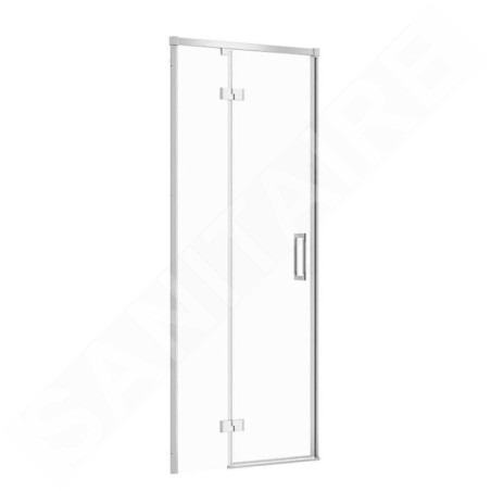 Cersanit Larga - Porte de douche 80x195 cm, gauche, chrome/verre clair S932-119