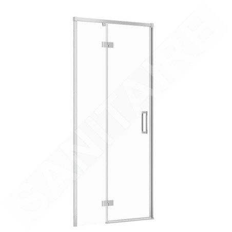 Cersanit Larga - Porte de douche 90x195 cm, gauche, chrome/verre clair S932-120