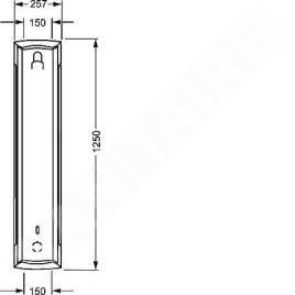 Hansa Electra - Panneau de douche avec thermostat, aluminium, sensor avec détection automatique 64152200