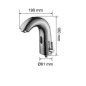 Jet Dryer Robinet infrarouge - Robinet automatique de lavabo avec mélangeur Donner AutoFlow 03, chrome 8596220009302 Jet Dryer Robinet infrarouge - Robinet automatique de lavabo avec mélangeur Donner AutoFlow 03, chrome 8596220009302